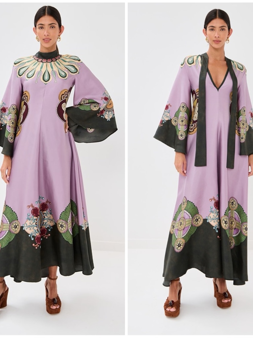 NWT La DoubleJ Magnifico Silk Maxi Long Dress Nucleus Placee Purple Size Small
